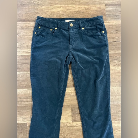 Tory Burch Woman’s Super Skinny Teal Corduroy Cotton Blend Low Rise Jeans 27 - Picture 5 of 16